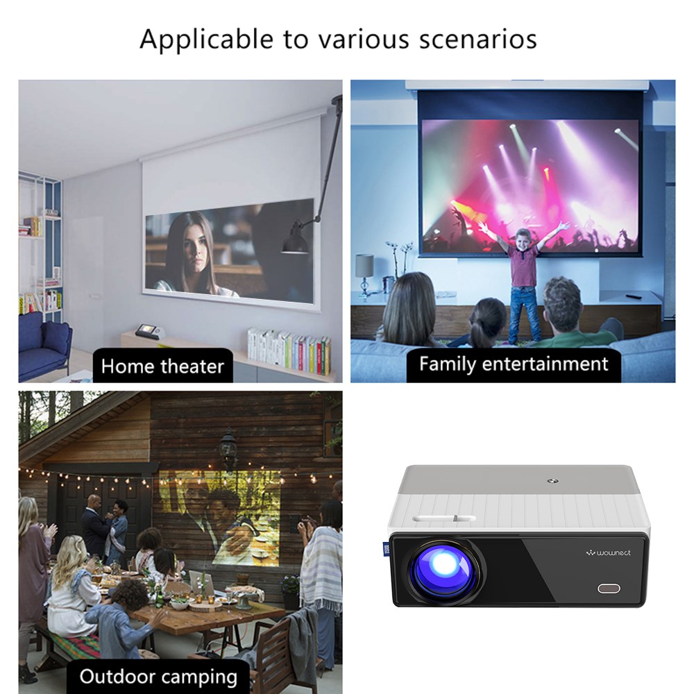 "Buy Online  Wownect HD Projector [8800 Lumens| 300 Inch Screen] Television and Video"