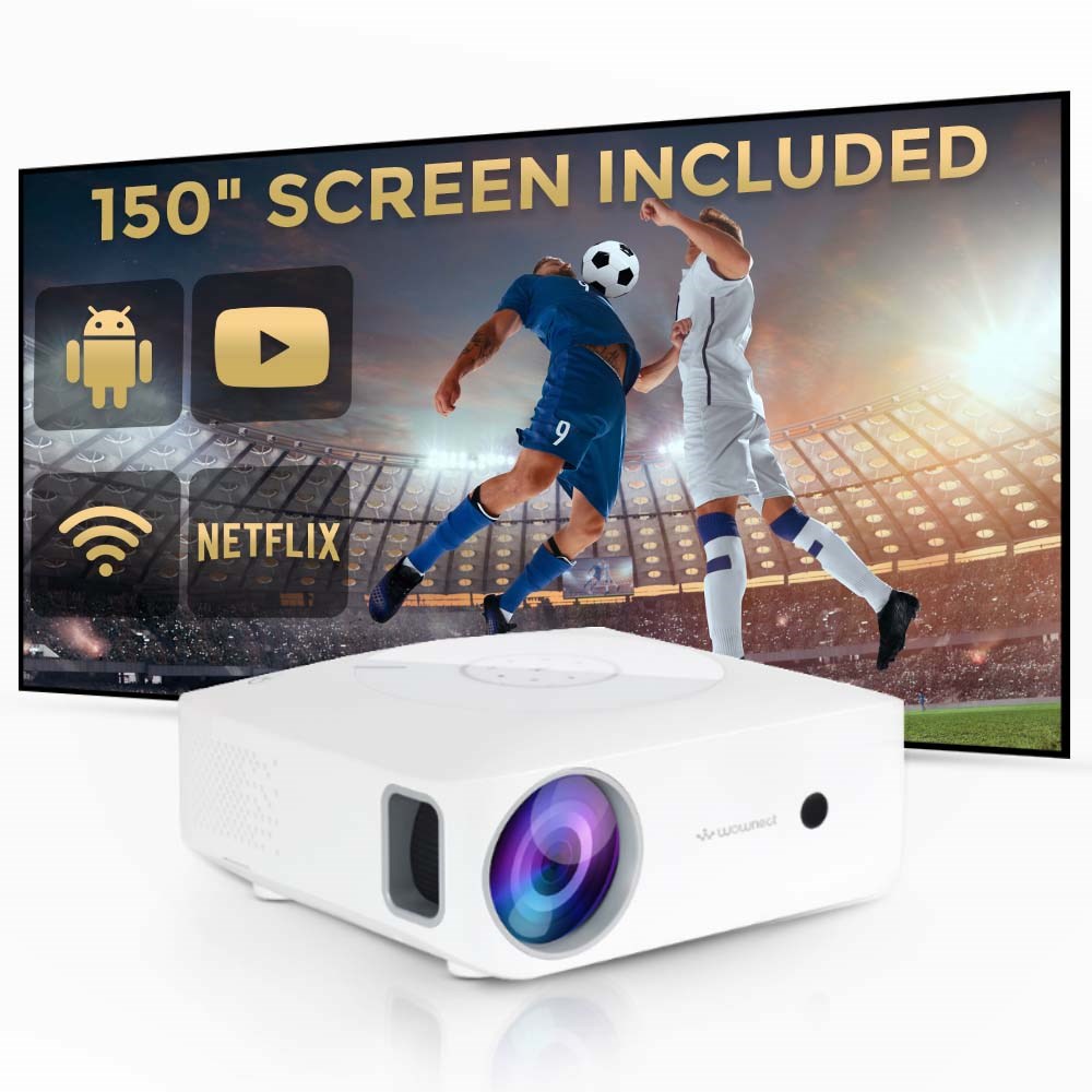 "Buy Online  Wownect Mini Android Projector [7000 Lumens| 300Inches] Television and Video"