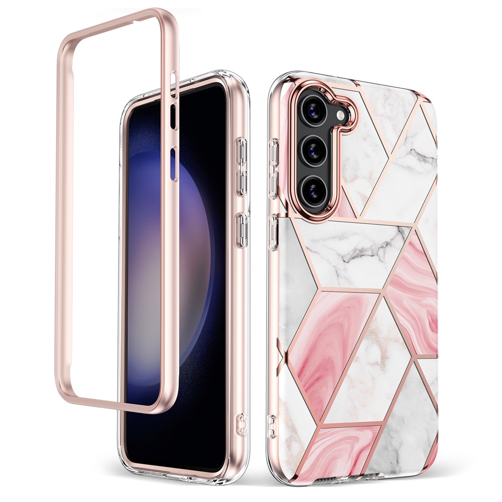 "Buy Online  O Ozone Case for Samsung Galaxy S23 Plus Case| Full-Body Smooth Gloss Finish Marble Shockproof Bumper Stylish Cover for Women -Pink Mobile Accessories"