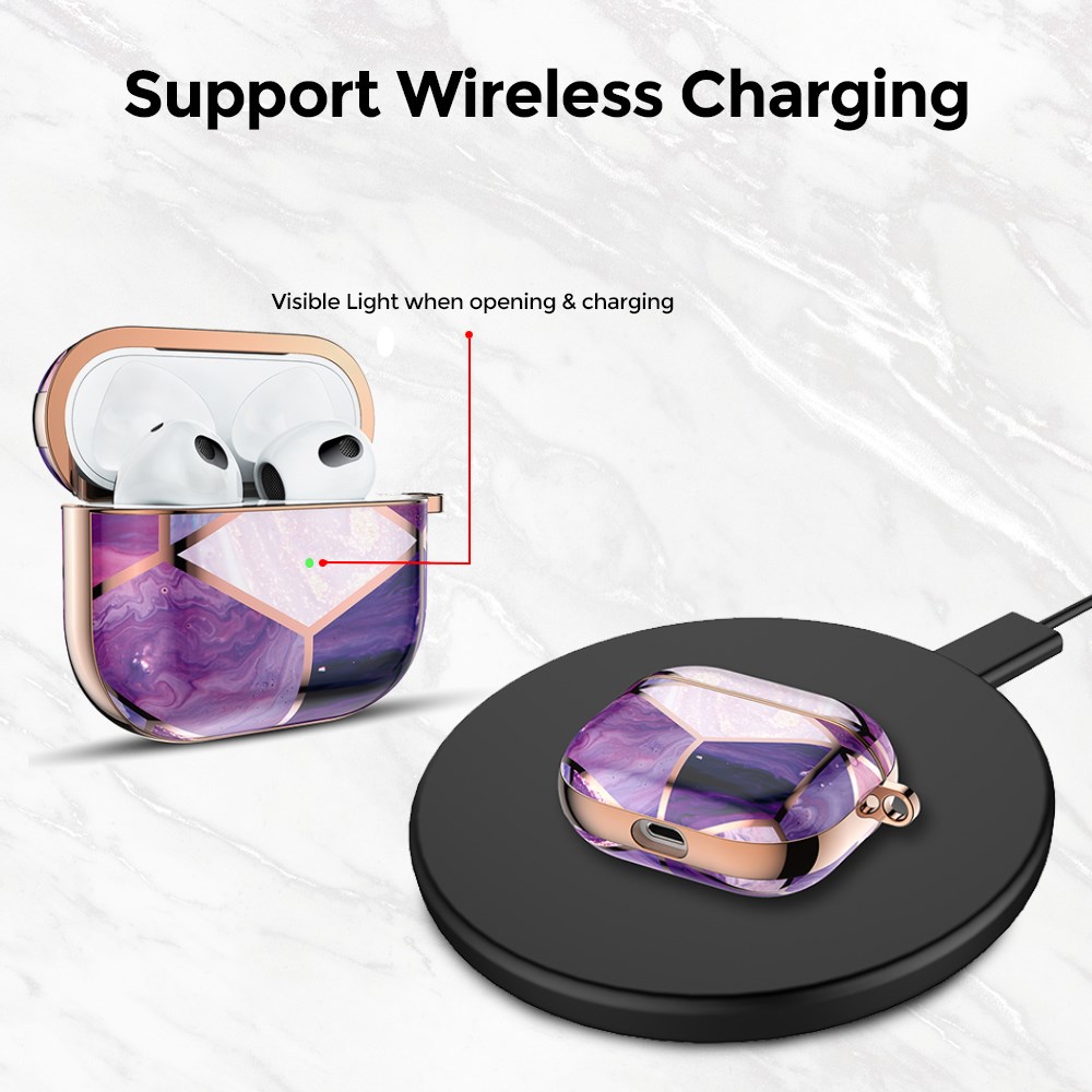 "Buy Online  O Ozone Case for Airpods Pro 2 Case |Airpods Pro 2nd Generation| Full Body Protective Marble Gloss Finish Shockproof Hard Cover -Purple Bluetooth Headsets & Earbuds"
