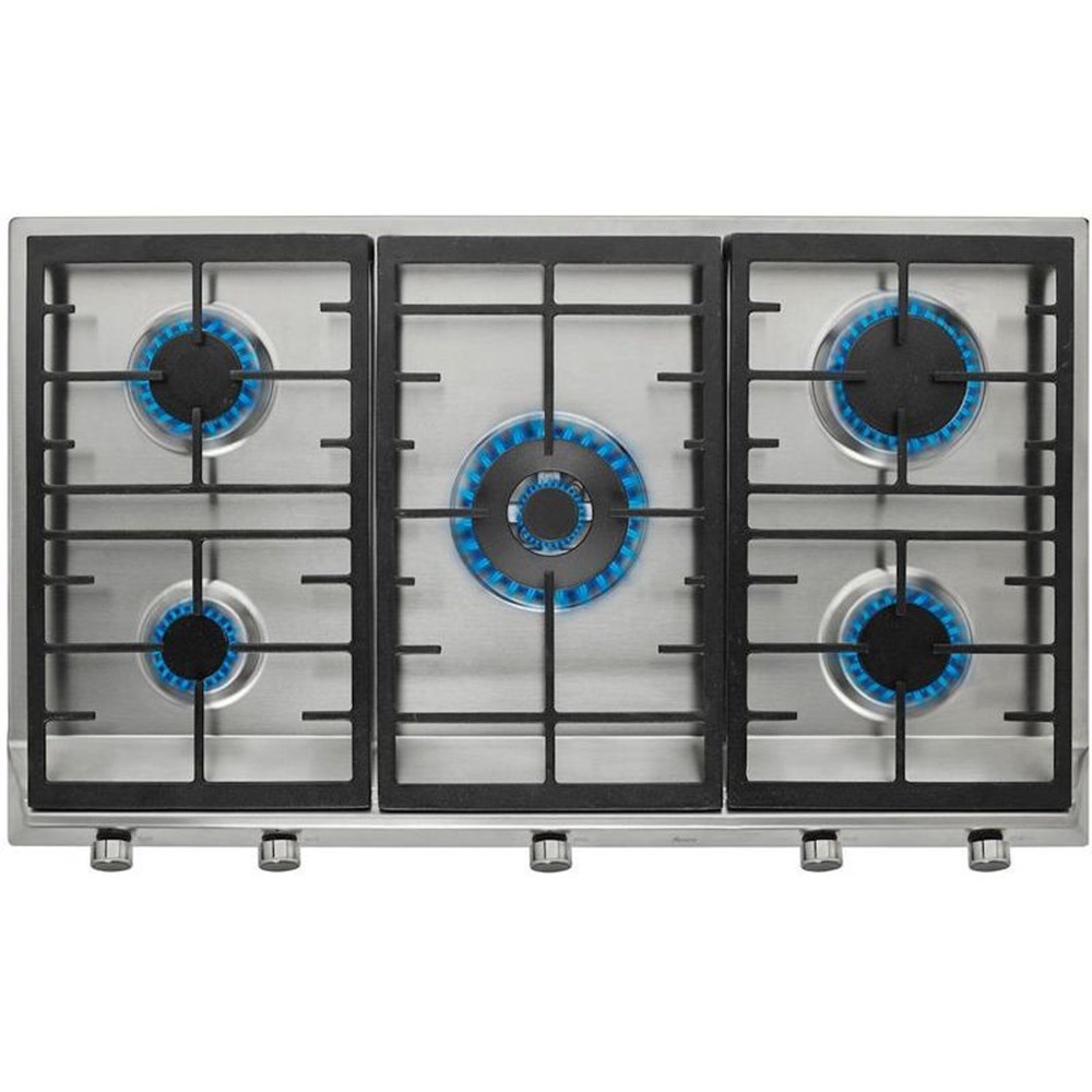 "Buy Online  TEKA EX 90.1 5G AI AL DR CI Gas hob with 5 high efficiency burners and cast iron grills in 90 cm of natural gas Built In"