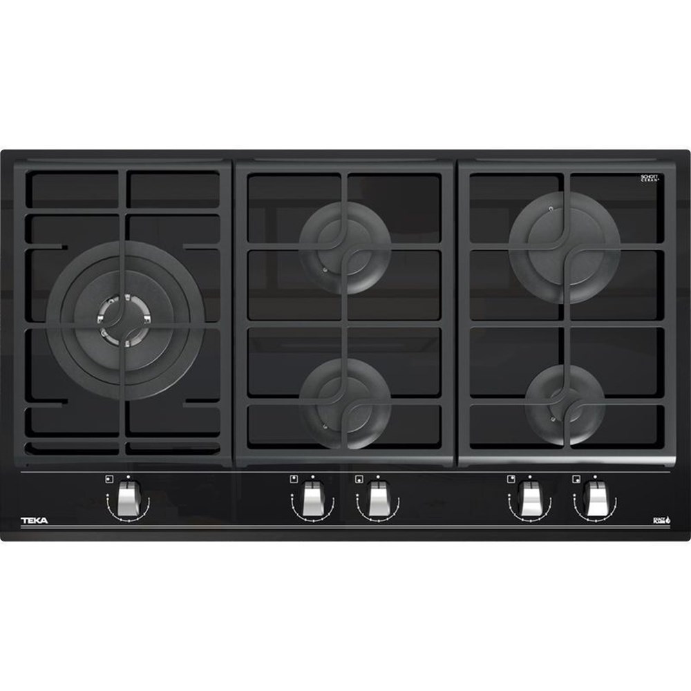"Buy Online  TEKA GZC 95320 Gas on Glass Hob with ExactFlame function in 90 cm of butane gas Built In"