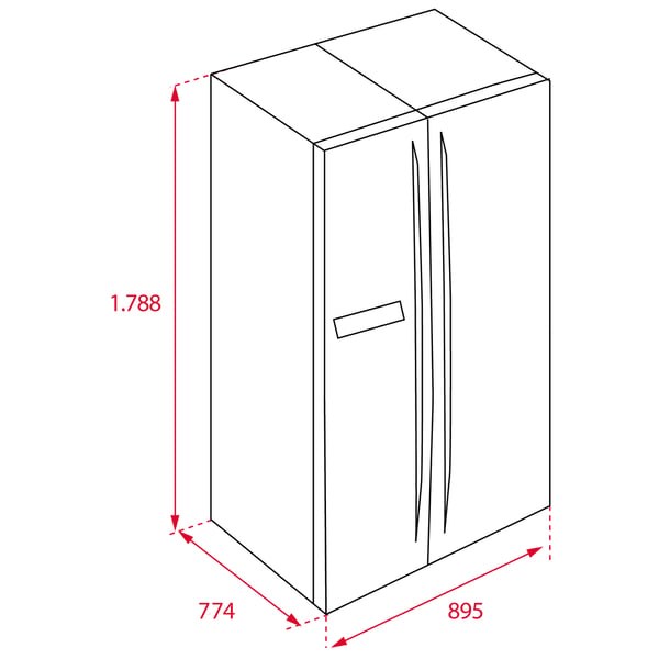 "Buy Online  Teka Side By Side 587L Refrigerator RLF 74910 SS Full No Frost Home Appliances"