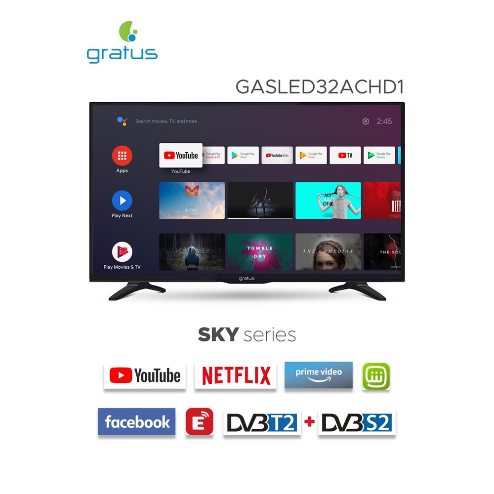 "Buy Online  GRATUS 32 INCH HD SMART TV-GASLED32ACHD1 Home Appliances"
