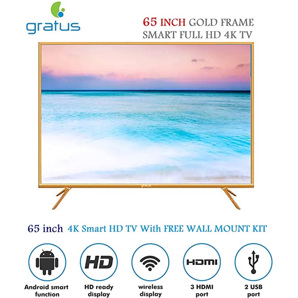 "Buy Online  GRATUS 65 INCH SMART LED-GASULED65ACHD Home Appliances"