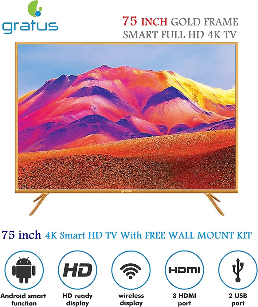 "Buy Online  GRATUS 75 INCH SMART LED-GASULED75ACHD1 Home Appliances"