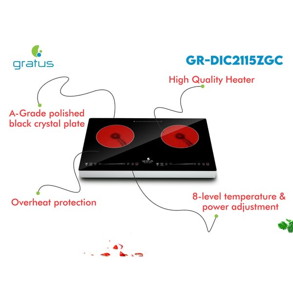 "Buy Online  GRATUS INFRARED  COOKER-GR-DIC2115ZGC Home Appliances"