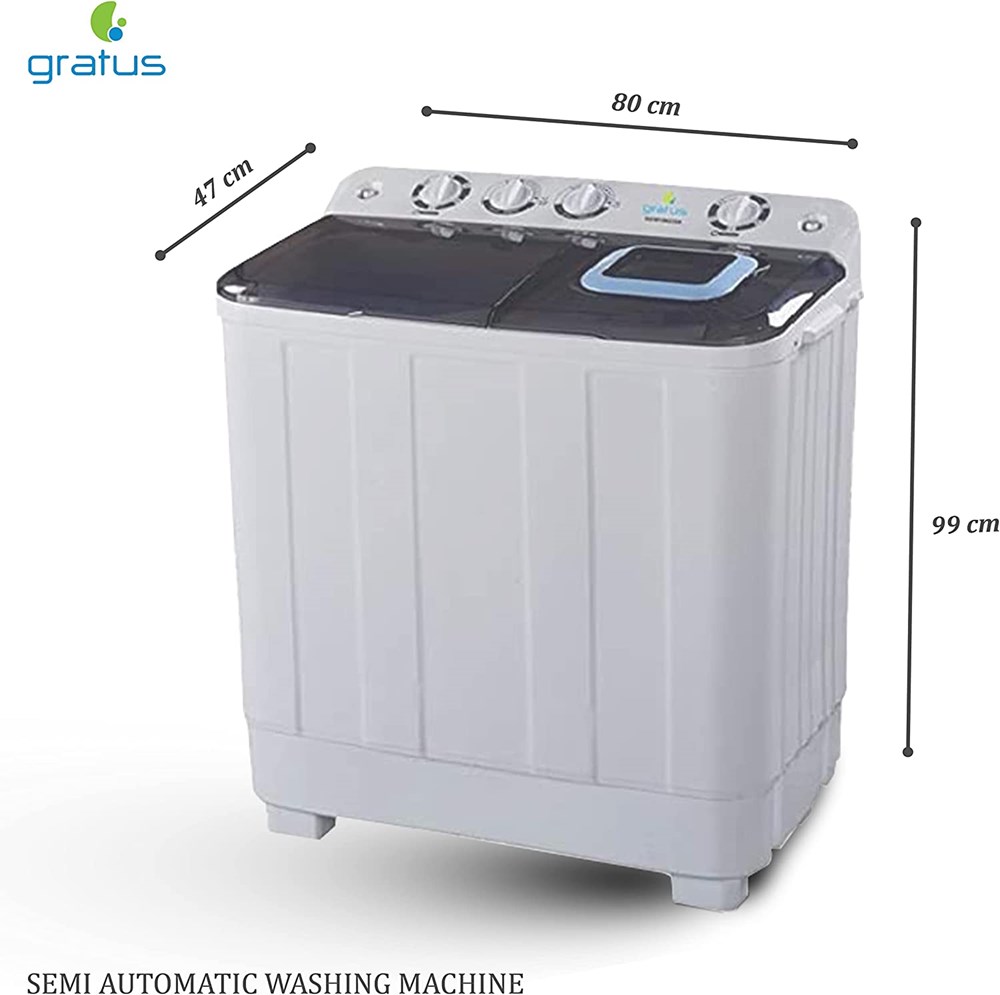 "Buy Online  GRATUS SEMI AUTOMATIC WASHING MACHIN 10KG Home Appliances"