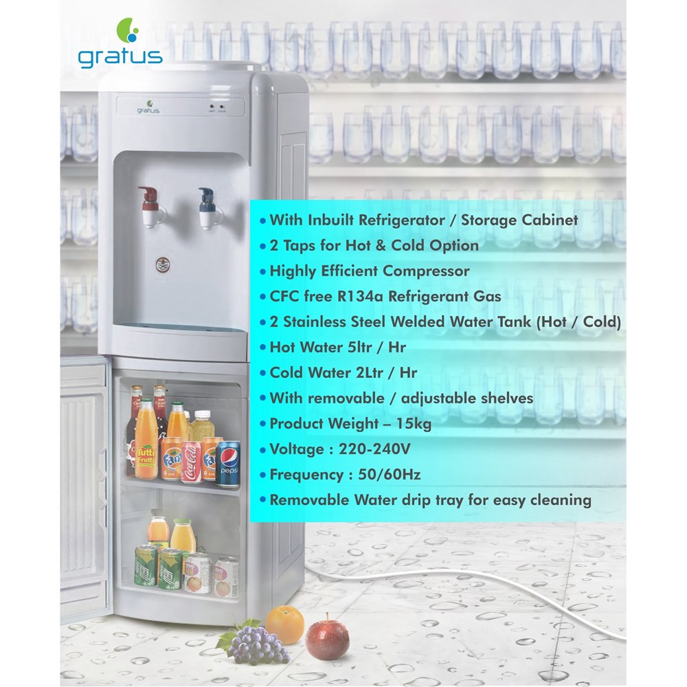 "Buy Online  GRATUS WATER DISPENSER-GWD520ZCFRW Home Appliances"