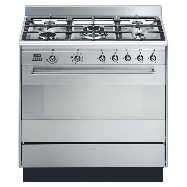 "Buy Online  Smeg 5 Gas Burners Cooker SUK91MFX9 Home Appliances"