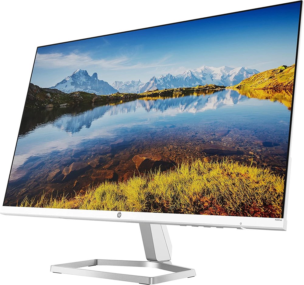 "Buy Online  HP M24fwa 23.8 inches FHD IPS LED Backlit Monitor with Audio White Color Display"