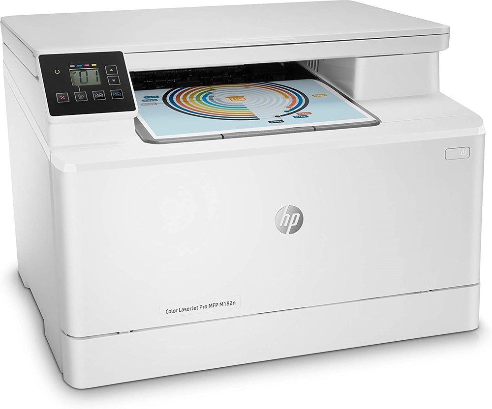 "Buy Online  HP Color LaserJet Pro MFP M182n colour laser printer Scanner copier LAN Printers"