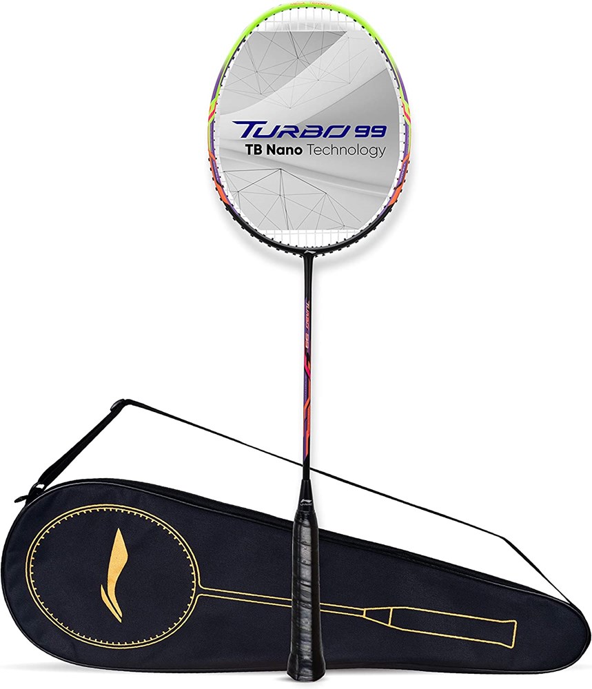 "Buy Online  Li-Ning Turbo 99 Carbon Fibre Racket With Free Full Cover Sporting Goods"