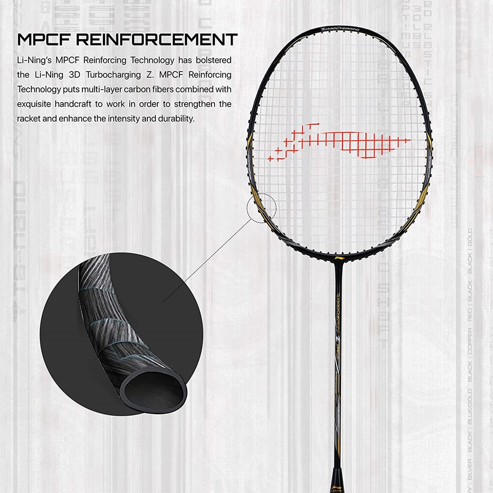 "Buy Online  Li-Ning Turbo Charging Z Carbon Fibre Racket with Free Full Cover Sporting Goods"