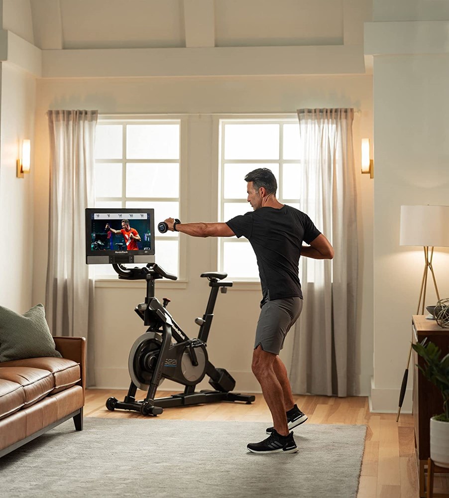 "Buy Online  NordicTrack Commercial S22i Studio Cycle with 22 HD Touchscreen for Interactive Studio & Global WorkoutsI 30-Day iFIT Family Membership Included Exercise Equipments"