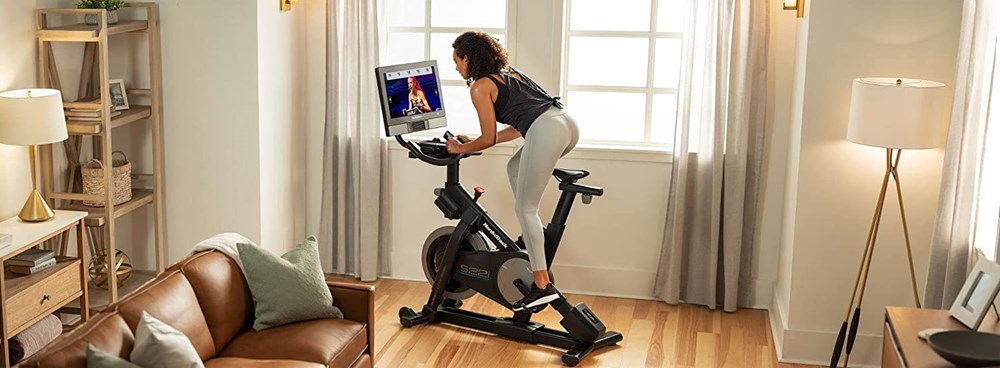 "Buy Online  NordicTrack Commercial S22i Studio Cycle with 22 HD Touchscreen for Interactive Studio & Global WorkoutsI 30-Day iFIT Family Membership Included Exercise Equipments"