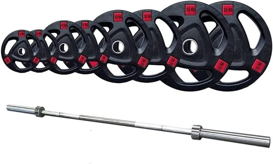 "Buy Online  HARLEY FITNESS 80 KG Set Weight Plates with 6 ft Olympic Barbell bar Home Gym for Strength Training ? Fitness Equipment for Whole Body Workout Exercise Equipments"