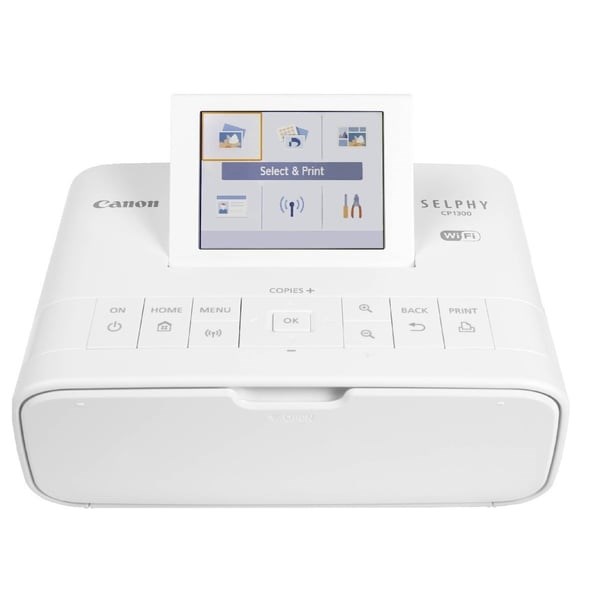 "Buy Online  Canon CP1300 Selphy Wireless Compact Photo Printer White Printers"