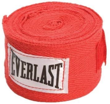 "Buy Online  Everlast EVER 4455RP Level 1 Woven Cotton Boxing Hand Wraps - 108 Inches Red Exercise and Fitness Apparel"