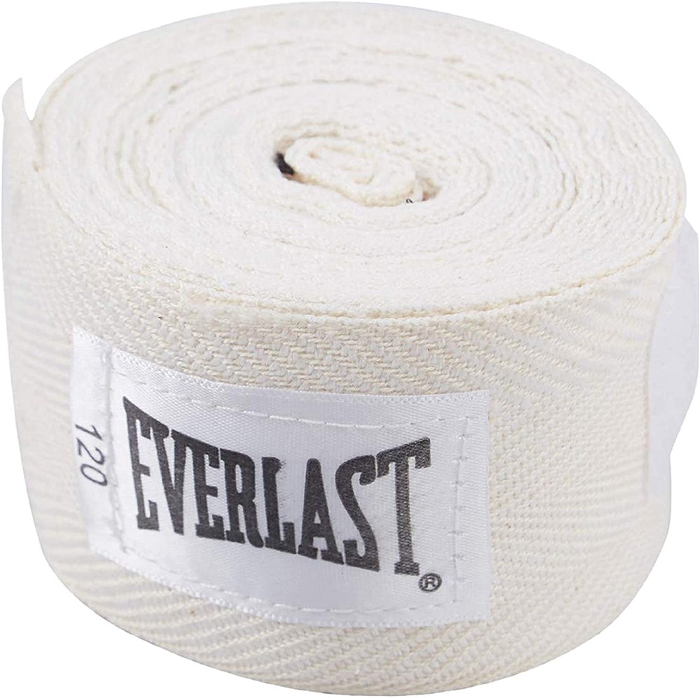 "Buy Online  Everlast Ever-4455wht Level 1 Woven Cotton Boxing Hand Wraps White Exercise and Fitness Apparel"
