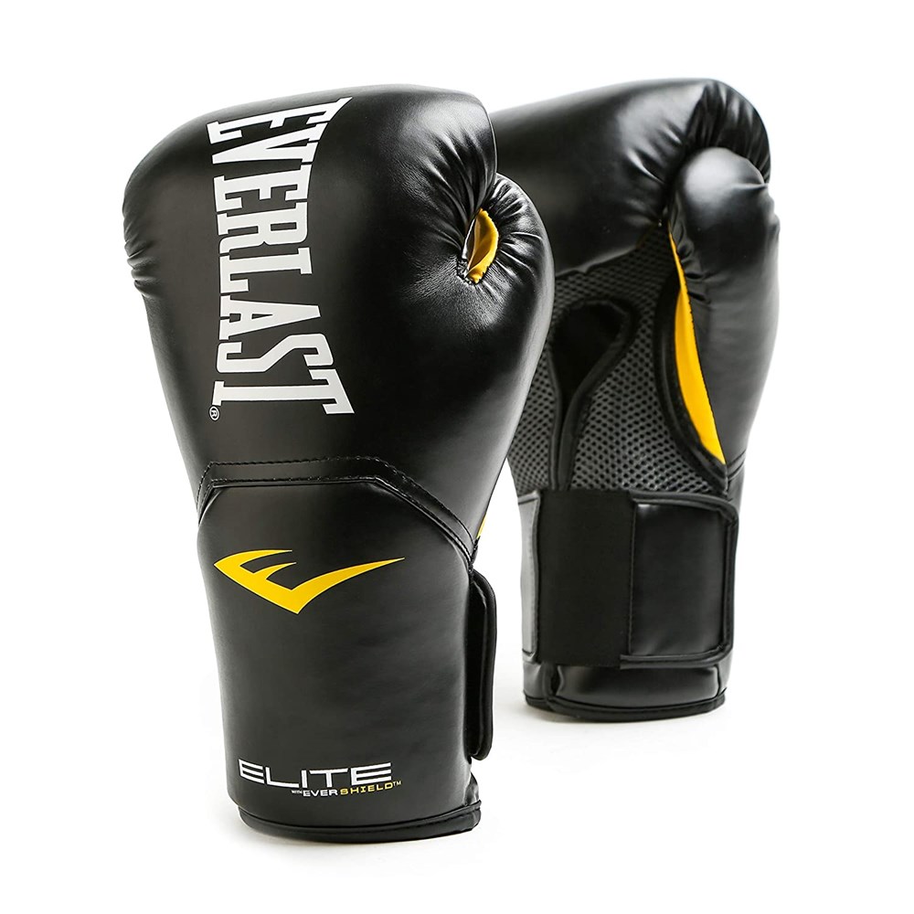 "Buy Online  Everlast Ever-P00001240I Pro Style Elite Training Gloves - 12 Oz Black Exercise and Fitness Apparel"