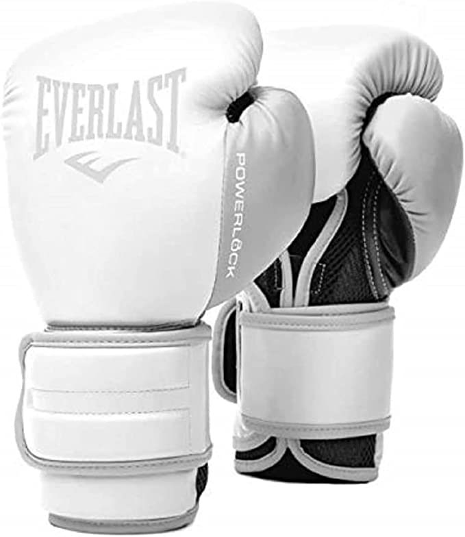"Buy Online  Everlast Powerlock 2 Training Gloves Wht 12oz Exercise and Fitness Apparel"