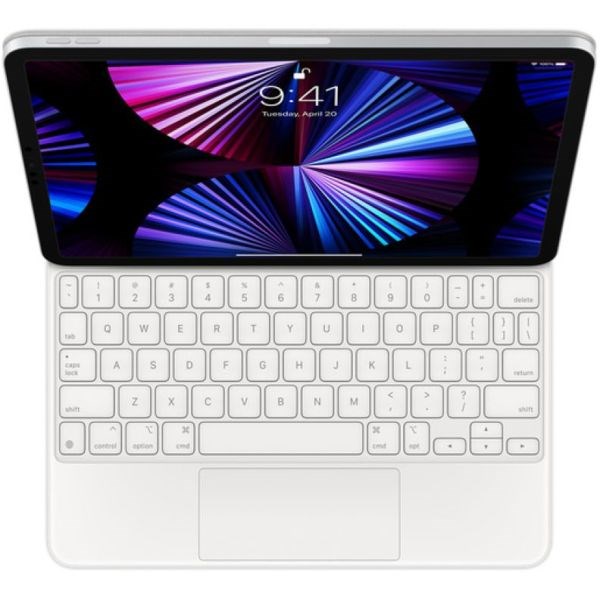 "Buy Online  Apple Magic Keyboard for iPad Pro 11-inch (3rd generation) and iPad Air (4th generation) - US English White Peripherals"