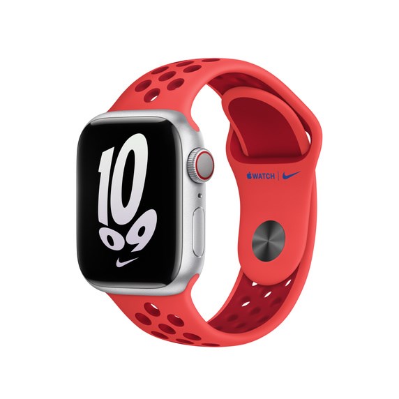 "Buy Online  Apple - 41mm Magic Ember/Crimson Bliss Nike Sport Band - Regular Watches"