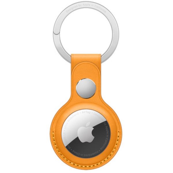 "Buy Online  Apple AirTag Leather Key Ring California Poppy Accessories"