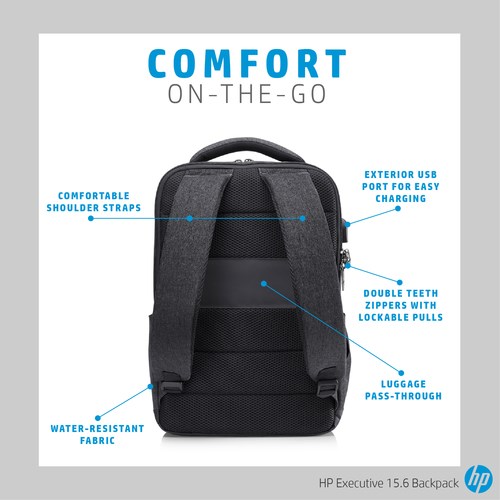 "Buy Online  HP Executive 15.6 Backpack (6KD07AA) Accessories"