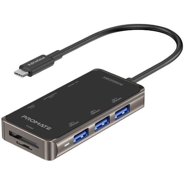 "Buy  Promate Prime Hub-Mini Ultra-Compact USB-C Hub 8 in1 100W Accessories  Online"