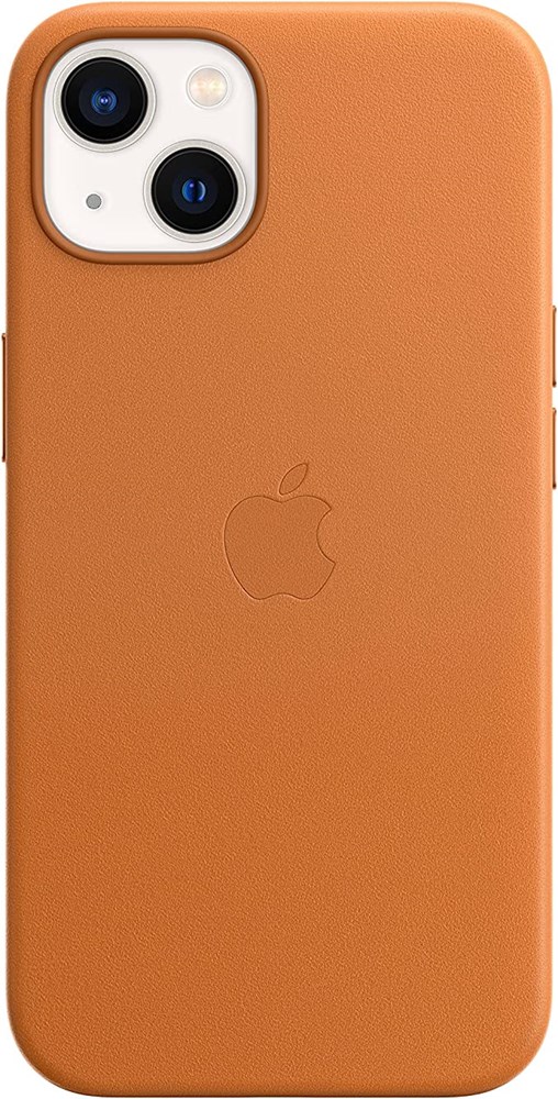 "Buy Online  iPhone 13 Leather Case with  MagSafe - Golden Brown Mobile Accessories"