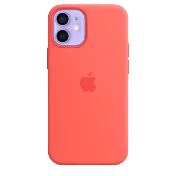 "Buy Online  iPhone 12 mini Silicone Case with  MagSafe - Pink Citrus Mobile Accessories"
