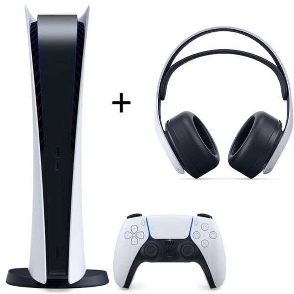 "Buy Online  Sony PlayStation 5 Console (Digital Version) + Pulse 3D Wireless Headset Gaming Console"