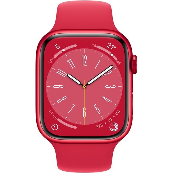 "Buy Online  Apple Watch Series 8 GPS 41mm (PRODUCT)RED Aluminium Case with (PRODUCT)RED Sport Band - Regular Watches"