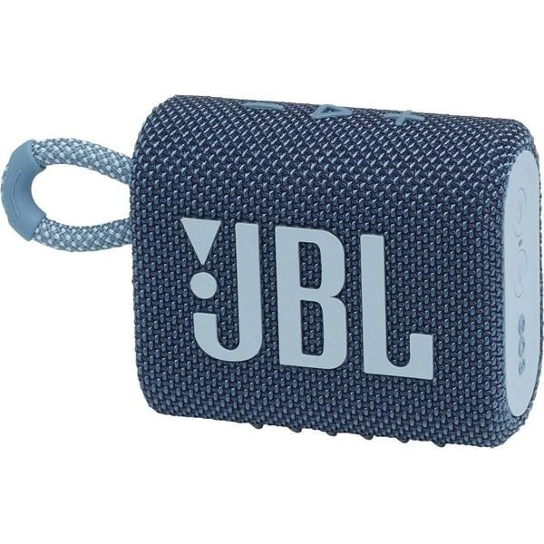 "Buy Online  JBL GO3 Bluetooth Portable Waterproof - Blue Audio and Video"