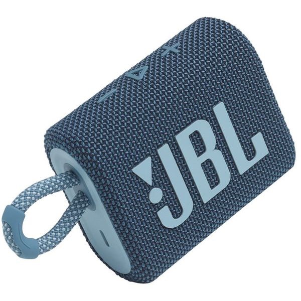"Buy Online  JBL GO3 Bluetooth Portable Waterproof - Blue Audio and Video"