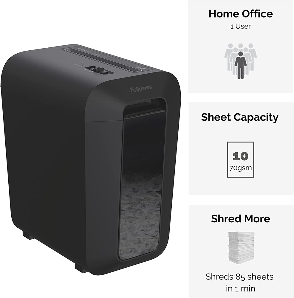 "Buy Online  FELLOWES LIGHT DUTY CROSS CUT SHREDDER MODEL LX65 Office Equipments"