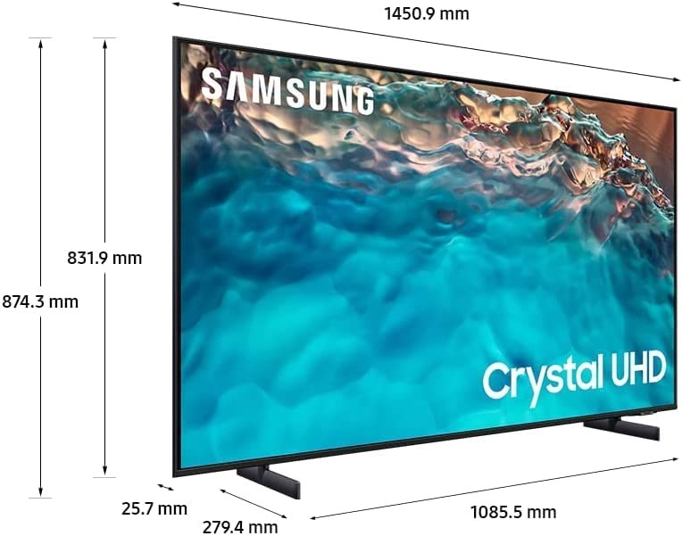 "Buy Online  Samsung 65-inches LED TV UHD smart 4k UA65BU8000UXZN Home Appliances"