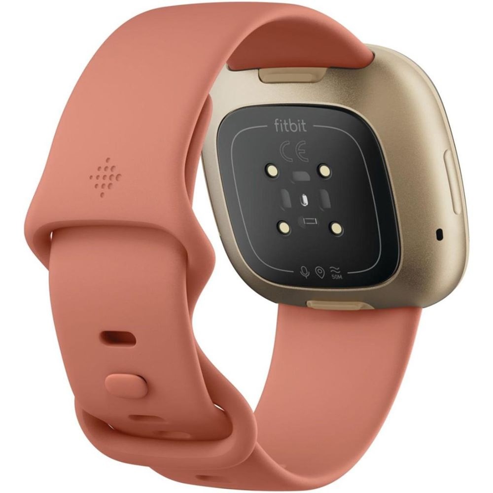 "Buy Online  Fitbit FB511GLPK Versa 3, Pink Clay/Soft Gold Aluminum Watches"
