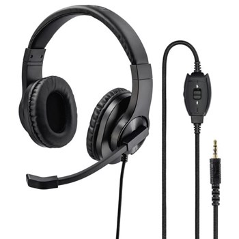 Hama 139926 HS-P350 Stereo Wired Over Ear Headset Black