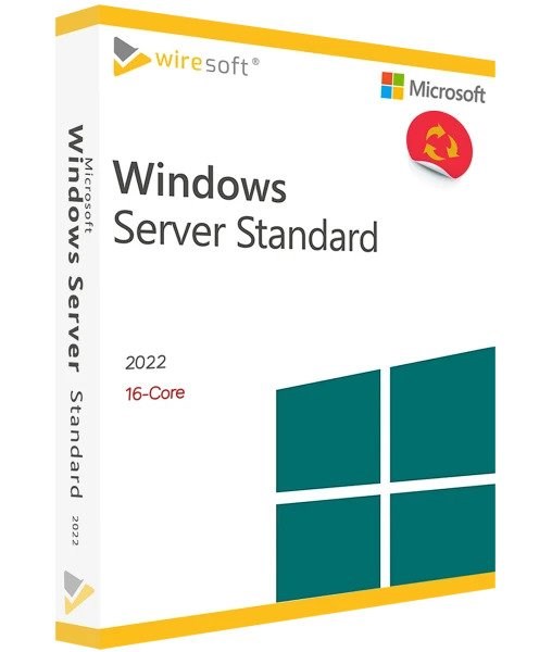 "Buy Online  Windows Server 2022 Standard - 16 Core License Pack Softwares"