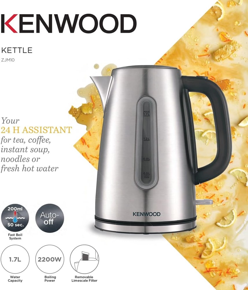 "Buy Online  Kenwood Model: ZJM10 1.7ltr Steel kettle Home Appliances"