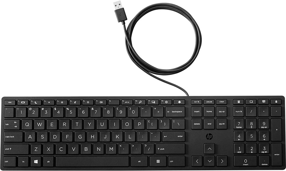 "Buy Online  HP Wired Desktop 320K Keyboard (Halley)-ARAB-9SR37AA Peripherals"