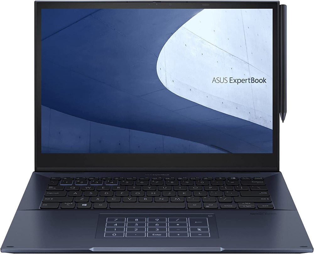 "Buy Online  Asus Expertbook B7 Flip B7402FEA-L90483 Laptop i7-1165G7/16GB/512GB SSD/Iris Xe Graphics/14 Inch UHD Touch Anti-Glare/DOS/Star-Black/Stylus and Wireless Mouse Laptops"