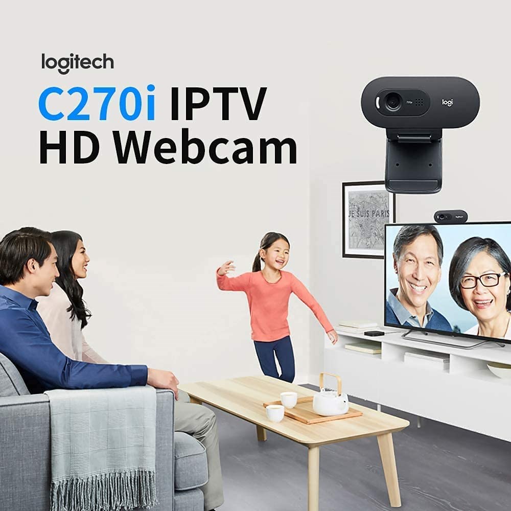"Buy Online  Logitech C270i PTV 960-001084 Desktop or Laptop Webcam HD 720p Widescreen for Video Calling and Recording - Worldwide Version Chinese Spec Peripherals"