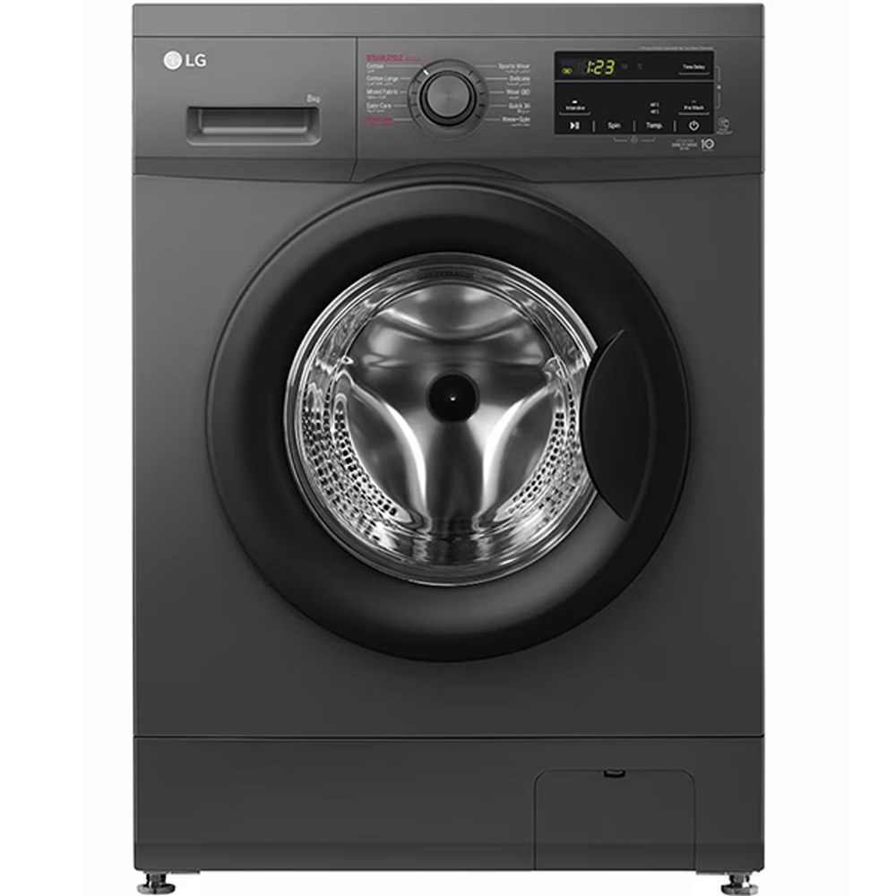 "Buy Online  LG 2023 8kg Front Load Washing Machine| Black Home Appliances"
