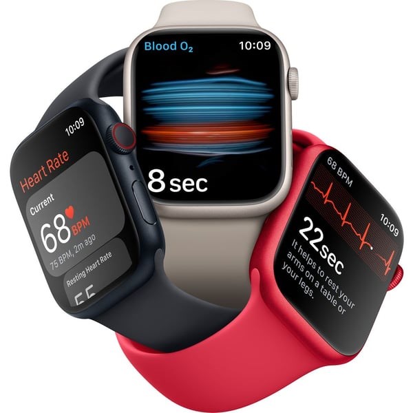 "Buy Online  Apple Watch Series 8 GPS + Cellular 41mm Midnight Aluminium Case with Midnight Sport Band - Regular Watches"