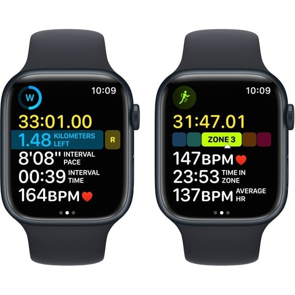 "Buy Online  Apple Watch Series 8 GPS 45mm Midnight Aluminium Case with Midnight Sport Band - Regular Watches"