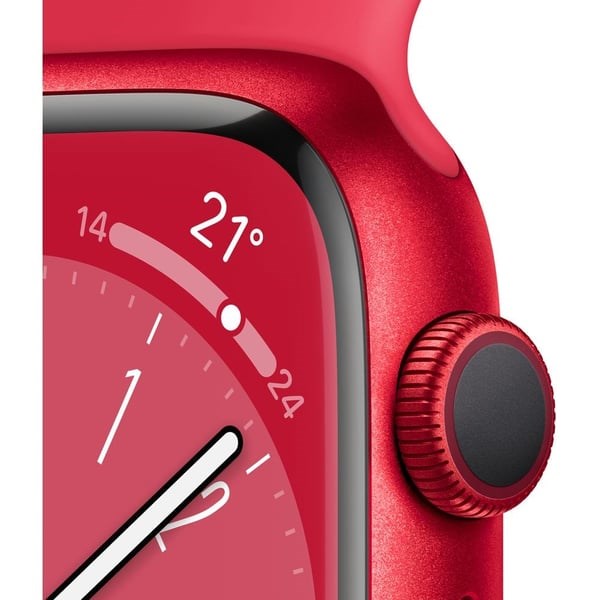 "Buy Online  Apple Watch Series 8 GPS 45mm (PRODUCT)RED Aluminium Case with (PRODUCT)RED Sport Band - Regular Watches"